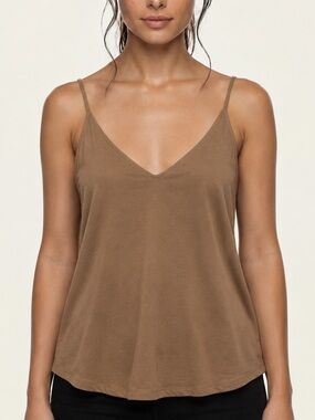 Zara faux chamois top